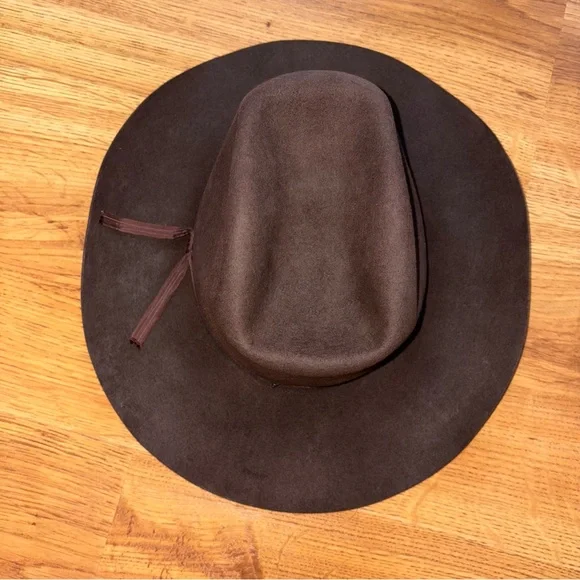Vintage Beaver Hats Brand 10X Quality Custom Made Brown Cowboy Hat 7 3/8